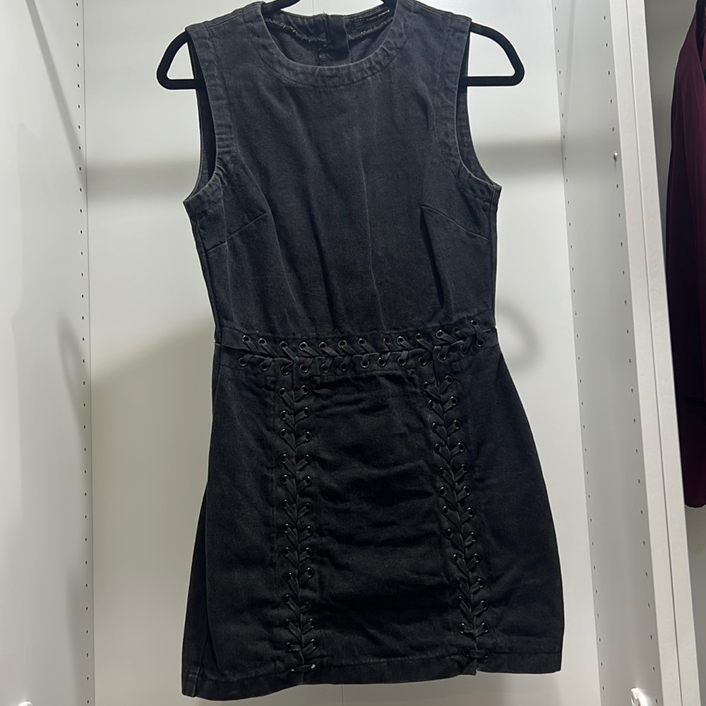 Zara Dark Grey Jean Dress